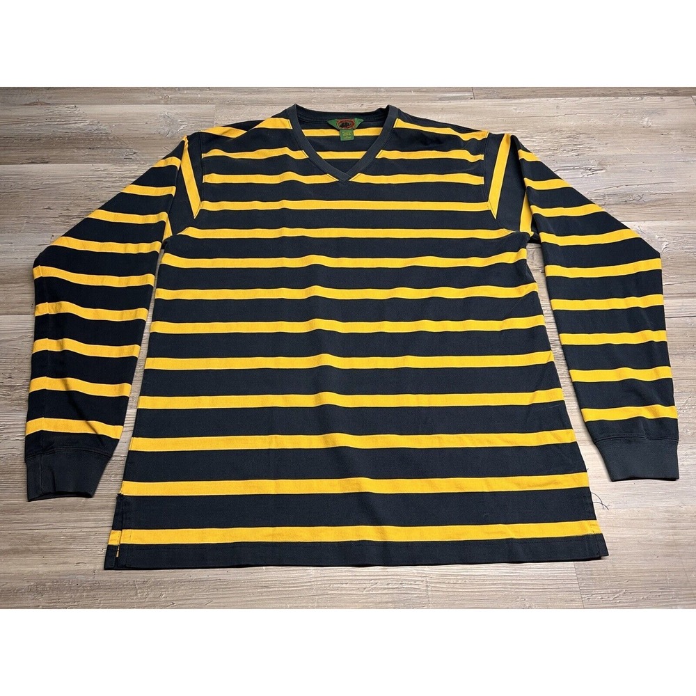 Vintage Long Sleeve Striped Shirt University of Michigan Colors Boston Traders L